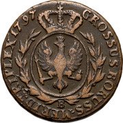 Poland 3 Grossus Frederick William II 1797 B C# 4A GROSSUS BORUSS MERID TRIPLEX 1797 B coin reverse Poland 3 Grossus Frederick William II 1797 B C# 4A GROSSUS BORUSS MERID TRIPLEX 1797 B coin reverse