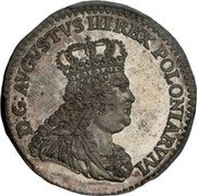 Poland 3 Grosze August III 1753 KM# 152 D G AVGVSTVS III REX POLONIARVM coin obverse Poland 3 Grosze August III 1753 KM# 152 D G AVGVSTVS III REX POLONIARVM coin obverse