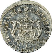 Poland 3 Grosze Elbing City Coin 1763 FLS KM# 109 GROSSUS TRIPLEX ELBINGENSIS 3 FLS coin reverse Poland 3 Grosze Elbing City Coin 1763 FLS KM# 109 GROSSUS TRIPLEX ELBINGENSIS 3 FLS coin reverse