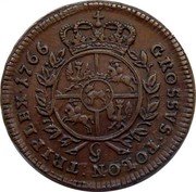 Poland 3 Grosze Stanislaw Leszczynski 1766 G KM# 178 GROSSVS POLON TRIPLEX 1766 G coin reverse Poland 3 Grosze Stanislaw Leszczynski 1766 G KM# 178 GROSSVS POLON TRIPLEX 1766 G coin reverse