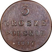 Poland 3 Grosze 1817 IB C# 95.1 Congress-Kingdom of Poland Standard Coinage 3 GROSZE POLSKIE 1817 coin reverse Poland 3 Grosze 1817 IB C# 95.1 Congress-Kingdom of Poland Standard Coinage 3 GROSZE POLSKIE 1817 coin reverse