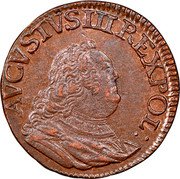 Poland 3 Solidi (1 Grosz) August III 1755 H KM# 147.2 AVGVSTVS III REX POL coin obverse Poland 3 Solidi (1 Grosz) August III 1755 H KM# 147.2 AVGVSTVS III REX POL coin obverse