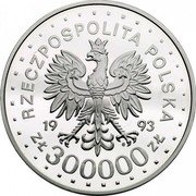 Poland 300000 Zlotych XVII winter Olympic Games in Lillehammer 1993 Proof Y# 247 RZECZPOSPOLITA POLSKA 1993 MW ZŁ 300000 ZŁ coin obverse Poland 300000 Zlotych XVII winter Olympic Games in Lillehammer 1993 Proof Y# 247 RZECZPOSPOLITA POLSKA 1993 MW ZŁ 300000 ZŁ coin obverse