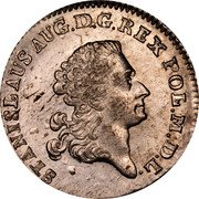 Poland 4 Groschen (1 Zloty) Stanislaus Augustus 1766 FS KM# 185 STANISLAUS AUG D G REX POL M D L coin obverse Poland 4 Groschen (1 Zloty) Stanislaus Augustus 1766 FS KM# 185 STANISLAUS AUG D G REX POL M D L coin obverse