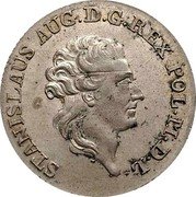 Poland 4 Groschen (1 Zloty) Stanislaus Augustus 1784 EB KM# 197.1 STANISLAUS AUG D G REX POL M D L coin obverse Poland 4 Groschen (1 Zloty) Stanislaus Augustus 1784 EB KM# 197.1 STANISLAUS AUG D G REX POL M D L coin obverse