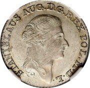 Poland 4 Groschen (1 Zloty) Stanislaus Augustus 1795 MV KM# 208.2 STANISLAUS AUG D G REX POL M D L coin obverse Poland 4 Groschen (1 Zloty) Stanislaus Augustus 1795 MV KM# 208.2 STANISLAUS AUG D G REX POL M D L coin obverse