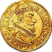 Poland 5 Ducat Sigismund III 1611 Künker Auction 191, 6-11, XF-Unc- $100,605. KM# 12 SIGISMVNDVS III D G REX POL ET SVE coin obverse Poland 5 Ducat Sigismund III 1611 Künker Auction 191, 6-11, XF-Unc- $100,605. KM# 12 SIGISMVNDVS III D G REX POL ET SVE coin obverse