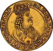 Poland 5 Ducat Johann Casimir 1659 HL KM# 41 IOAN CAS D G REX POL ET SVE M D L R P coin obverse Poland 5 Ducat Johann Casimir 1659 HL KM# 41 IOAN CAS D G REX POL ET SVE M D L R P coin obverse