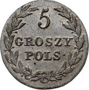 Poland 5 Groszy Alexander I 1816 IB C# 96.1 5 GROSZY POLS coin reverse Poland 5 Groszy Alexander I 1816 IB C# 96.1 5 GROSZY POLS coin reverse