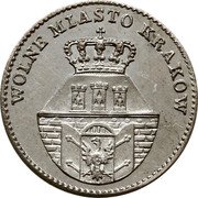Poland 5 Groszy Krakow City Coin 1835 C# 11 WOLNE MIASTO KRAKOW coin obverse Poland 5 Groszy Krakow City Coin 1835 C# 11 WOLNE MIASTO KRAKOW coin obverse
