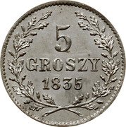 Poland 5 Groszy Krakow City Coin 1835 C# 11 5 GROSZY 1835 coin reverse Poland 5 Groszy Krakow City Coin 1835 C# 11 5 GROSZY 1835 coin reverse