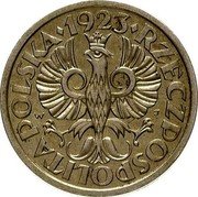 Poland 5 Groszy German Occupation 1923 Y# 10 RZECZPOSPOLITA POLSKA 1923 W J coin obverse Poland 5 Groszy German Occupation 1923 Y# 10 RZECZPOSPOLITA POLSKA 1923 W J coin obverse