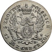 Poland 5 Zlotych Alexander I 1817 IB C# 100 5 ZŁOTYCH POLSKICH 18 16 I B 17 211/625 Z GRZ CZ KOL coin reverse Poland 5 Zlotych Alexander I 1817 IB C# 100 5 ZŁOTYCH POLSKICH 18 16 I B 17 211/625 Z GRZ CZ KOL coin reverse