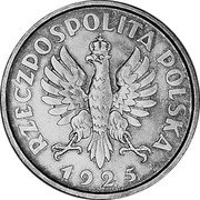Poland 5 Zlotych 4th Anniversary of the March Constitution 1925 (w) Y# 17.3A RZECZPOSPOLITA POLSKA 1925 coin obverse Poland 5 Zlotych 4th Anniversary of the March Constitution 1925 (w) Y# 17.3A RZECZPOSPOLITA POLSKA 1925 coin obverse
