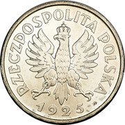 Poland 5 Zlotych 4th Anniversary of the March Constitution 1925 (w) Y# 17.1 RZECZPOSPOLITA POLSKA 1925 coin obverse Poland 5 Zlotych 4th Anniversary of the March Constitution 1925 (w) Y# 17.1 RZECZPOSPOLITA POLSKA 1925 coin obverse