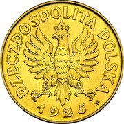 Poland 5 Zlotych 4th Anniversary of the March Constitution 1925 (w) Y# 17.1A RZECZPOSPOLITA POLSKA 1925 coin obverse Poland 5 Zlotych 4th Anniversary of the March Constitution 1925 (w) Y# 17.1A RZECZPOSPOLITA POLSKA 1925 coin obverse
