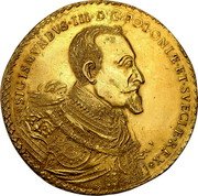 Poland 50 Ducat Sigismund III 1621 II VE Stack's Tallent & Belzberg Coll., 4-08, XF - $236,175 KM# C43 SIGISMVNDVS III D G POLONIAE ET SVECIAE REX coin obverse Poland 50 Ducat Sigismund III 1621 II VE Stack's Tallent & Belzberg Coll., 4-08, XF - $236,175 KM# C43 SIGISMVNDVS III D G POLONIAE ET SVECIAE REX coin obverse