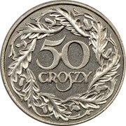 Poland 50 Groszy German Occupation Coin 1923 Y# 13 50 GROSZY coin reverse Poland 50 Groszy German Occupation Coin 1923 Y# 13 50 GROSZY coin reverse