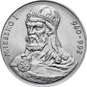 Poland 50 Zlotych Duke Mieszko I 1979 MW Y# 100 MIESZKO I 960-992 PRÓBA coin reverse