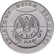Poland 50 Zlotych World Food Day 1981 MW Y# 127 ŚWIATOWY DZIEŃ ŻYWNOŚCI FAO 16 OCT WORLD FOOD DAY coin reverse Poland 50 Zlotych World Food Day 1981 MW Y# 127 ŚWIATOWY DZIEŃ ŻYWNOŚCI FAO 16 OCT WORLD FOOD DAY coin reverse