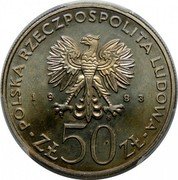 Poland 50 Zlotych Ignacy Lukasiewicz 1983 MW Y# 146 POLSKA RZECZPOSPOLITA LUDOWA 19 83 MW - ZŁ 50 ZŁ coin obverse Poland 50 Zlotych Ignacy Lukasiewicz 1983 MW Y# 146 POLSKA RZECZPOSPOLITA LUDOWA 19 83 MW - ZŁ 50 ZŁ coin obverse