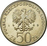 Poland 50 Zlotych King Jan III Sobieski 1983 MW Y# 145 POLSKA RZECZPOSPOLITA LUDOWA 19 83 MW - ZŁ 50 ZŁ coin obverse Poland 50 Zlotych King Jan III Sobieski 1983 MW Y# 145 POLSKA RZECZPOSPOLITA LUDOWA 19 83 MW - ZŁ 50 ZŁ coin obverse