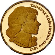 Poland 500 Zlotych Tadeusz Kosciuszko 1976 MW Proof Y# 83 TADEUSZ KOŚCIUSZKO 1746 1817 coin reverse Poland 500 Zlotych Tadeusz Kosciuszko 1976 MW Proof Y# 83 TADEUSZ KOŚCIUSZKO 1746 1817 coin reverse
