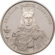 Poland 500 Zlotych Queen Jadwiga 1988 MW Proof Y# 181 JADWIGA 1384 1399 coin reverse Poland 500 Zlotych Queen Jadwiga 1988 MW Proof Y# 181 JADWIGA 1384 1399 coin reverse