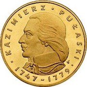 Poland 500 Zlotych Kazimierz Pulaski 1976 MW Proof Y# 85 KAZIMIERZ PUŁASKI WS 1747-1779 coin reverse Poland 500 Zlotych Kazimierz Pulaski 1976 MW Proof Y# 85 KAZIMIERZ PUŁASKI WS 1747-1779 coin reverse