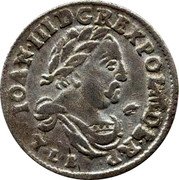 Poland 6 Groschen Johann III Sobieski 1683 TLB/C KM# 128 IOAN III D G REX POL M D L R P T L B coin obverse Poland 6 Groschen Johann III Sobieski 1683 TLB/C KM# 128 IOAN III D G REX POL M D L R P T L B coin obverse