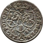 Poland 6 Groschen Johann III Sobieski 1683 TLB/C KM# 128 VI GROS ARG SEX REG POLONIÆ 16 82 coin reverse Poland 6 Groschen Johann III Sobieski 1683 TLB/C KM# 128 VI GROS ARG SEX REG POLONIÆ 16 82 coin reverse