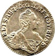 Poland 6 Groszy Elizabeth I 1761 C# 45 ELISAB: I: D G IMP: TOT: RUSS: coin obverse Poland 6 Groszy Elizabeth I 1761 C# 45 ELISAB: I: D G IMP: TOT: RUSS: coin obverse