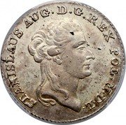 Poland 8 Groschen (2 Zlotych) Stanislaus Augustus 1795 MV KM# 209.2 STANISLAUS AUG D G REX POL M D L coin obverse Poland 8 Groschen (2 Zlotych) Stanislaus Augustus 1795 MV KM# 209.2 STANISLAUS AUG D G REX POL M D L coin obverse
