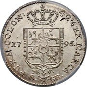 Poland 8 Groschen (2 Zlotych) Stanislaus Augustus 1795 MV KM# 209.2 42 1/4 EX MARCA 8 GR MV PURA COLON 17 95 coin reverse Poland 8 Groschen (2 Zlotych) Stanislaus Augustus 1795 MV KM# 209.2 42 1/4 EX MARCA 8 GR MV PURA COLON 17 95 coin reverse