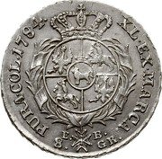Poland 8 Groschen (2 Zlotych) Stanislaus Augustus 1784 EB KM# 198.1 XL EX MARCA 8 GR EB PURA COL 1785 coin reverse Poland 8 Groschen (2 Zlotych) Stanislaus Augustus 1784 EB KM# 198.1 XL EX MARCA 8 GR EB PURA COL 1785 coin reverse