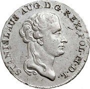 Poland 8 Groschen (2 Zlotych) Stanislaus Augustus 1794 MV KM# 209.1 STANISLAUS AUG D G REX POL M D L coin obverse Poland 8 Groschen (2 Zlotych) Stanislaus Augustus 1794 MV KM# 209.1 STANISLAUS AUG D G REX POL M D L coin obverse