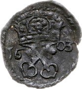 Poland Denar (Solidus, Obol, Halerz) Posen Coin 1603 KM# 5 0 9 coin reverse Poland Denar (Solidus, Obol, Halerz) Posen Coin 1603 KM# 5 0 9 coin reverse