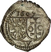 Poland Denare Fraustadt Coin 1609 KM# 6 1609 W coin obverse Poland Denare Fraustadt Coin 1609 KM# 6 1609 W coin obverse