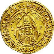 Poland Ducat Thorn City 1639 II KM# 22.1 MONETA AVR CIVIT THORVNENSIS 1639 I I coin reverse Poland Ducat Thorn City 1639 II KM# 22.1 MONETA AVR CIVIT THORVNENSIS 1639 I I coin reverse