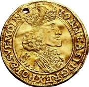 Poland Ducat 1652 AT KM# 102 Trade Coinage coin obverse Poland Ducat 1652 AT KM# 102 Trade Coinage coin obverse