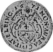 Poland Ducat Michael I 1671 CS KM# 93 MON AUREA CIVITAT ELBING 16 71 C S coin reverse Poland Ducat Michael I 1671 CS KM# 93 MON AUREA CIVITAT ELBING 16 71 C S coin reverse