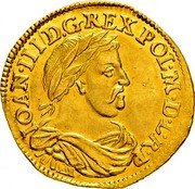 Poland Ducat Johann III Sobieski 1682 DL KM# 72.2 IOAN III D G REX POL M D L R P coin obverse Poland Ducat Johann III Sobieski 1682 DL KM# 72.2 IOAN III D G REX POL M D L R P coin obverse