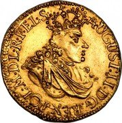 Poland Ducat Thorn City 1702 Spink Auction 16005, 6-16, XF - $10,215. Spink Auction 8019, 9.08, nearly XF- $14,840 KM# 55 AUGUST II D G REX POL M DL R P EL S coin obverse Poland Ducat Thorn City 1702 Spink Auction 16005, 6-16, XF - $10,215. Spink Auction 8019, 9.08, nearly XF- $14,840 KM# 55 AUGUST II D G REX POL M DL R P EL S coin obverse