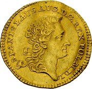 Poland Ducat Stanislaus Augustus 1766 FS FS below square KM# 189 STANISLAUS AUG D G REX POL M D L coin obverse Poland Ducat Stanislaus Augustus 1766 FS FS below square KM# 189 STANISLAUS AUG D G REX POL M D L coin obverse