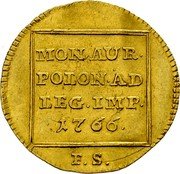 Poland Ducat Stanislaus Augustus 1766 FS FS below square KM# 189 MON AUR POLON AD LEG IMP 1766 FS coin reverse Poland Ducat Stanislaus Augustus 1766 FS FS below square KM# 189 MON AUR POLON AD LEG IMP 1766 FS coin reverse