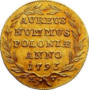 Poland Ducat Stanislaus Augustus 1793 MV KM# 196 AUREUS NUMMUS POLONIAE ANNO 1782 E B coin reverse Poland Ducat Stanislaus Augustus 1793 MV KM# 196 AUREUS NUMMUS POLONIAE ANNO 1782 E B coin reverse
