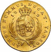 Poland Ducat Frederick Augustus I 1812 IB C# 88 AUREUS NUMMUS DUCAT VARSOV 18 12 I B coin reverse