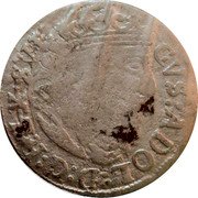 Poland Groschen Elbing City Coin 1630 KM# 24 GVS ADOL D G REX SVE coin obverse Poland Groschen Elbing City Coin 1630 KM# 24 GVS ADOL D G REX SVE coin obverse