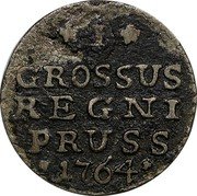 Poland Groschen Friedrich II 1764 E C# 8 I GROSSUS REGNI PRUSS 1764 coin reverse Poland Groschen Friedrich II 1764 E C# 8 I GROSSUS REGNI PRUSS 1764 coin reverse