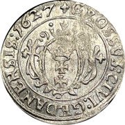 Poland Grosz Sigismund III 1627 KM# 11 GROSSVS CIVI GEDANENSIS 1627 coin reverse Poland Grosz Sigismund III 1627 KM# 11 GROSSVS CIVI GEDANENSIS 1627 coin reverse